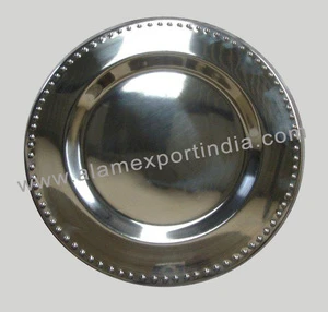 Metal Charger Plate for Wedding Table Decoration and Event Party