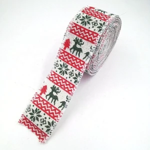 Wholesale Christmas Tree Ribbon Wired Ribbon Craft Gift Wrapping Ribbon Holiday for Xmas Wreath Garland