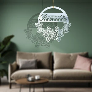 DAMAI Gold Acrylic Wall Hanging Ramadan and Eid Decoration Festival Culture Home Decorations for 2025 Eid and Mubarak
