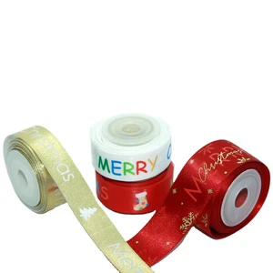 Gift Wrapping Christmas Ribbon Satin Streamer DIY Decorative Ribbon Bouquet Christmas Tree Handmade Crafts Gift Ribbons