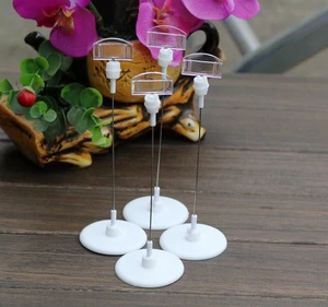 Factory Direct Wedding Supplies Elegant Plastic Silk Screen Printed Seat Card Table Card Holder for Place Cards Table Numbers