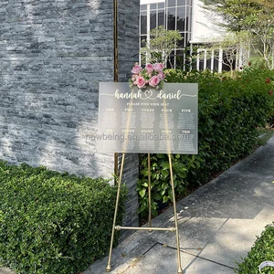 Acrylic Seating Chart Wedding - Wedding Table Seating Chart - Find Your Seat