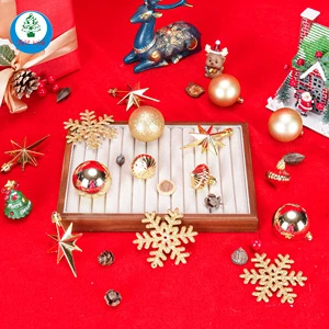 Christmas Ornament Set Shiny Balls, Snowflakes and Star Baubles for Christmas Tree Decorations