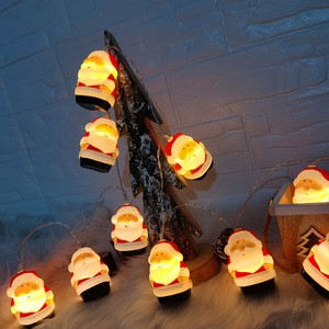 Santa Claus LED String Lights IP65 Waterproof Battery-Lit Ra60 2700K Soft Warm White Room Decorations Christmas Window Dress-Up