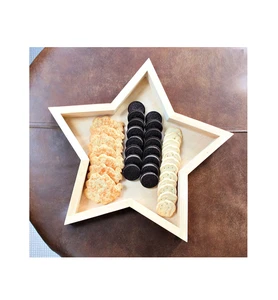 Party Supplies Star Trays with Ramadan Wooden Handicrafts Ornaments for Holiday Gifts items hot selling