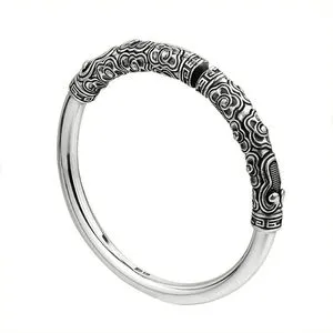 New WuKong Triple-A Game Cuff Silver Monkey King Men's Silver Plated Cartoon Design Bracelet