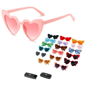 Women Lentes De Sol Cat Eye Sun Glasses Female Retro Love Heart Shaped Glasses Ladies Fashion Styling Heart Sunglasses