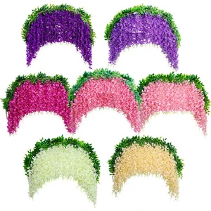 High Quality Artificial Silk Wisteria Flower Long String Environment-Friendly Reusable Wall Hanging Wedding Decoration