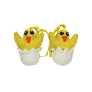 Colorful Handmade Felted Wool Eco-friendly Easter Bunny Half Egg Set 6cm Diameter Wholesale Party Decorations for Holiday