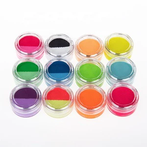 10G Water-Acivated Rainbow Neon Split Cake Face Paint Safe Body Painting Makeup for Kids Halloween Carnival Easter Festivals