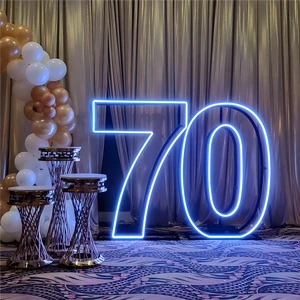 Custom Neon Numbers Led Signs Standing No Moq Led Logo Letters Sign Custom Large Flex Neon Numbers For Party