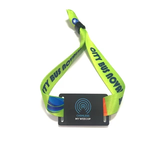 Cheap Promotional Adjustable Wrist Bands Custom Logo Polyester Event Wristbands For Party Concert