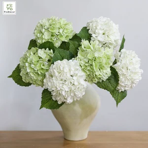 High Quality Artificial Latex Hydrangea Flower Real Touch For Party Hotel Wedding Table Decorative Flowers Blue White Pink
