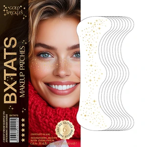 Waterproof Gold Glitter Freckles Face Temporary Makeup Photography Speckles Patches Sexy Paper Fake Metallic Tattoo Stickers