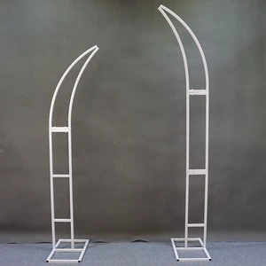 H- 237 Wedding Backdrop Stand Floral Arch Shelf Horn Outdoor Home Decor Background Road Lead Flower Fixed Stand Arch