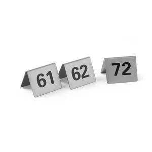 HENDI Table Number Plates Set 61-72 50x35x40mm Place Cards & Table Numbers