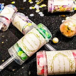 婚礼派对庆典用品手持纸串五彩纸屑大炮推波普毕业情人节感恩节