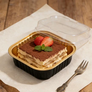 Sturdy Disposable Aluminum Foil Trays With Flat Lids, Stackable For Easy Catering And Food Delivery