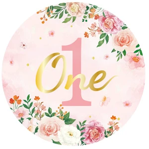 Factory Price One Year Old Birthday Party Flower Patterned Tableware