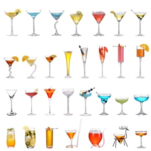 Wholesale Fashion Cocktail Glasses Cup Transparent Margarita Glass High Quality Wine Goblet Cup Cocktail Glass For Drinking