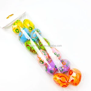 Classic Style Letterpress Printed Easter Eggs Plastic Decorations for Holiday Gifts
