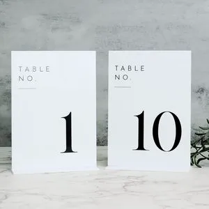 Wedding Table Numbers 1-30 With Stands, Perfect For Reception, Acrylic 5x7 Inch Clear Arch Table Sign For Wedding With Holders