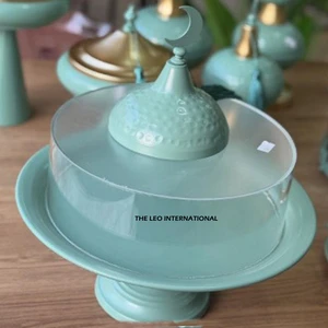 Elegant Decorative Dome Tableware for Party & Festival Decor Unique Design Cake Stand for Ramadan Eid & Hajj Celebration