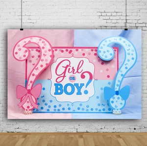 Boys and Girls Gender Revealing Foreign Trade Cross-Border New Photo Material Photo Photography Background Cloth Studio Props