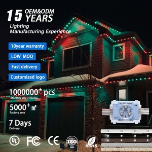 Programmable Rgbw 48V Led Pixel Point Light Aluminum Track IP68 Outdoor Permanent Christmas Decorative Strip Lights for Eaves