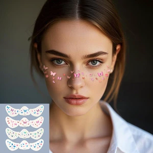 Wholesale Whimsical Floral Freckle Temporary Tattoos Colorful Selfies Face Daily Makeup Stickers for Festival Rave Party Makeup