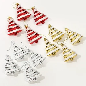Christmas Tree Ornaments Hanging Decorations Gift Box Set Electroplated Painted Plastic Small Trees Hanging Holiday Decoration