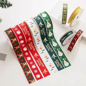 Custom Printed Eco-friendly Satin Ribbon 100yard/roll Scrapbooking Gift Wrapping Bowknot Diy Packaging Wedding Christmas