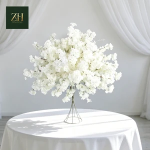 Romantic Elegant White Artificial Flower Ball Backdrop For Festival Wedding Party Events