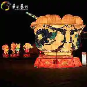 Colorful Chinese Lantern Sets Giant Decorative Lantern Festival Party Decorations