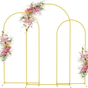 Wholesale Event Decoration Background Support Stand U Shaped Gold Metal Wedding Arch