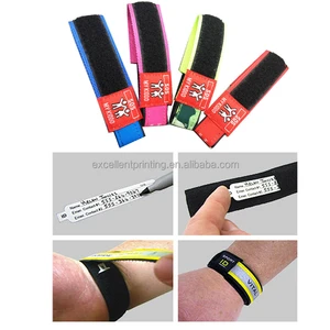 Woven Rfid Fashion Fabric Bracelet Wristband Custom Polyester Festival Stretchy Elastic Wrist Band Other Party Decorations