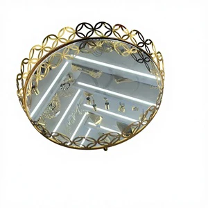 642050-53 Iron Round Tray Plate Eid Mubarak Ramadan Decoration Party Supplies PartyMaker