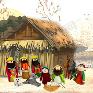 Cross-Border New Christmas Decorations Nativity Scene Three Kings Ornaments