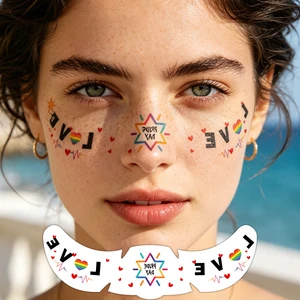 European American Freckle Tattoo Stickers Waterproof Long Lasting Red Facial Temporary Tattoos For Beauty Party Cosplay