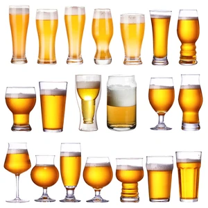 Wholesale Classic Drinking Cup Glassware Mug Modern Style Custom Logo Pilsner Beer Pint Glasses For Home Bar Restaurant Party