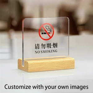 Acrylic UV Printed Waterproof Double-Sided QR Code Restaurant Table Sign Promotion Grocery Reserved Seat Cards Customizable