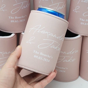 Custom Logo Neoprene Sublimation 12oz Beer Can Sleeve With Logo Wedding Blank Beer Can Stubby Coolers