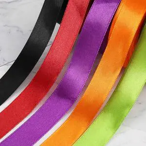 High Quality Multi-color Multi-size Polyester Satin Ribbon Wholesale for Christmas Wedding Gifts Dessert Flower Decoration