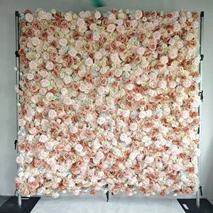Khaki-colored Handmade Artificial Rose Flower Wall For Weddings Proposals Mother's Day Christmas Festive Occasions