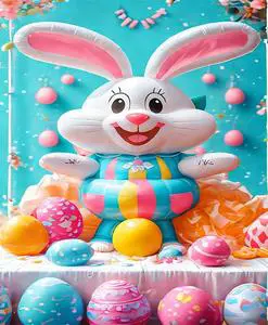 Wholesale Price PVC Easter Garden Inflatable Rabbit Decorations Outdoor Holiday Yard Decorations