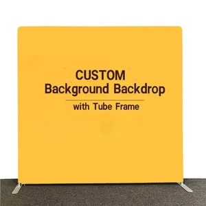 Customized 10ft Portable Photo Booth Backdrop Full-Color Tension Fabric Banner Stand Pillow Case Display Weddings Exhibitions