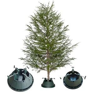 Factory Supply Round Tower Dark Green Christmas Tree Stand and Accessories for Real Tree