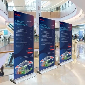 2025 Top Fashion Custom Logo Wedding Roll up Banner Welcome Retractable Banner Stand Roll up Banner for Exhibition Trade Show