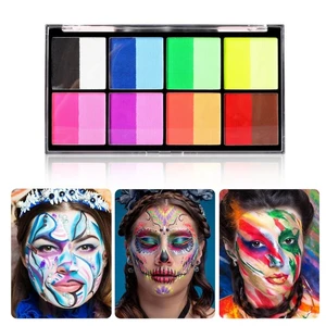 Children's Party Face Painting Kit Natural Plant-Based Skin Harmless UV Resistant Water Activated Colors for Face Body Palette