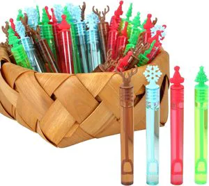 Christmas Bubble Wands Mini Bubble Toys for Christmas Party Favors Novelty Supplies Christmas Gift for Girls Boys Kids